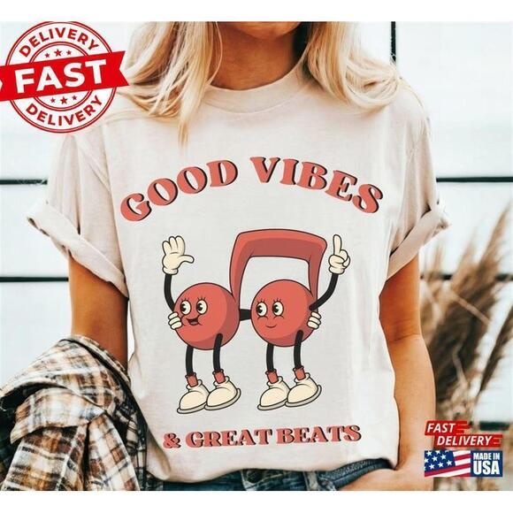 Teresa D Other - Music Lover T-Shirt Retro Notes T Shirt Cute Musical Tshirt Classic T-Shirt